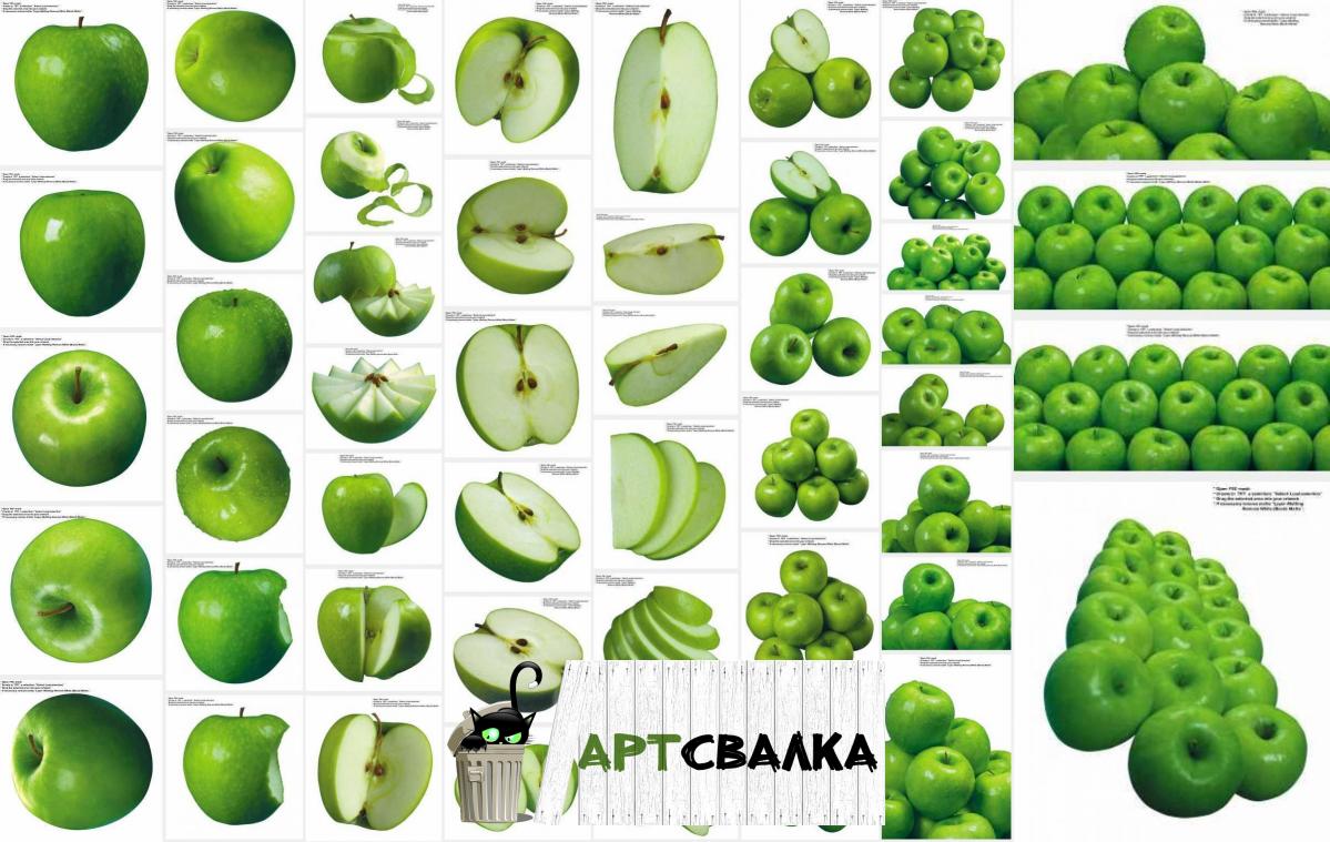 Зеленые яблоки фотошоп в hd | Green apples in photoshop hd